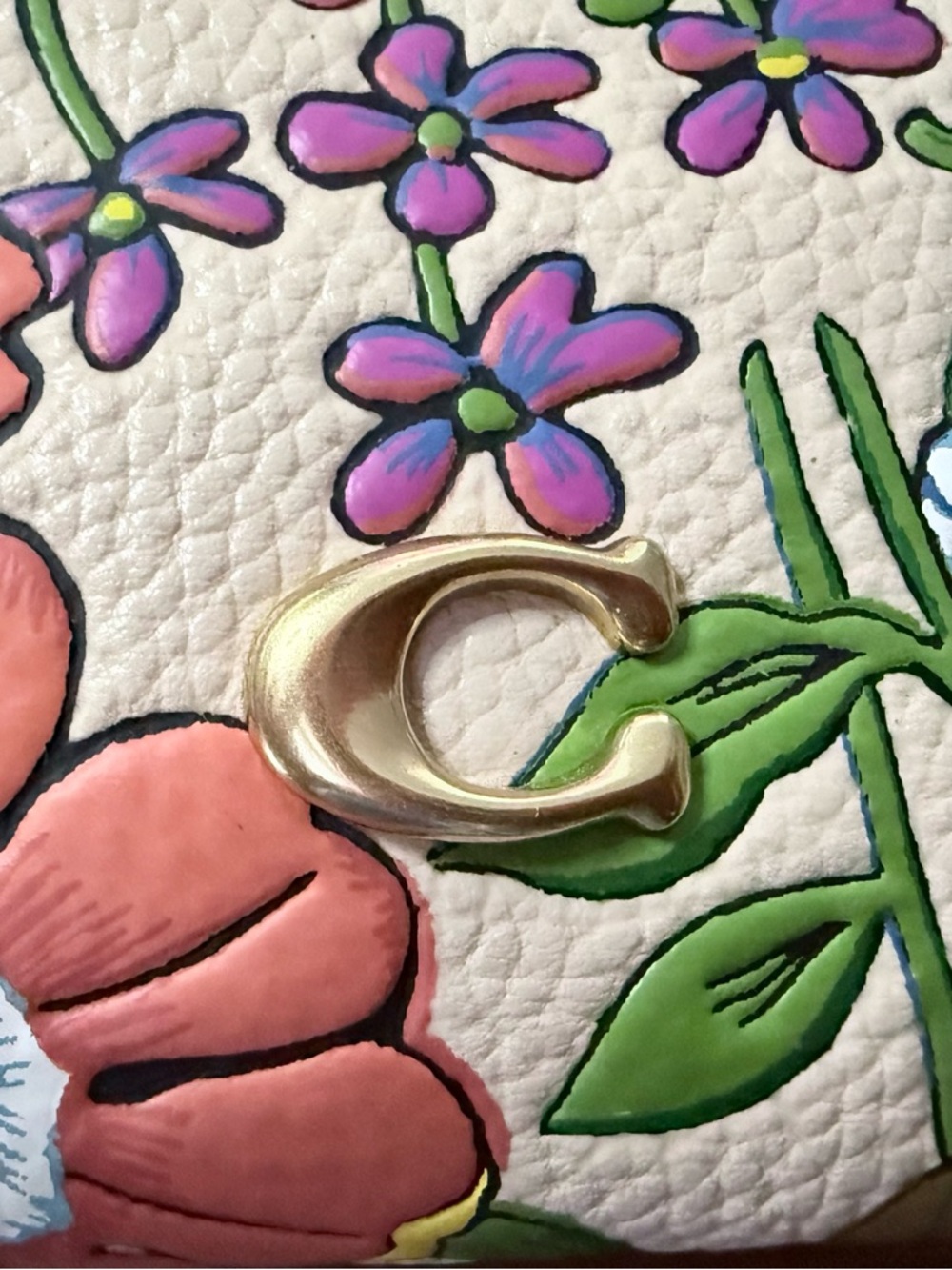 Floral Printed Coach Julienne Cosmetic 17 - Preowned - Picture 2 of 10